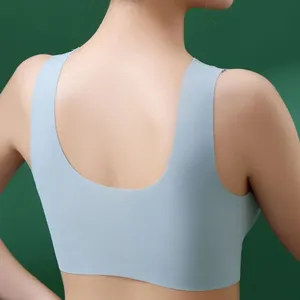 3 uds cómodo Bralette deportivo sin costuras de gran tamaño Sexy Chaleco de seda de hielo sin anillo de acero para evitar la flacidez sólido de talla grande - Product Image 2