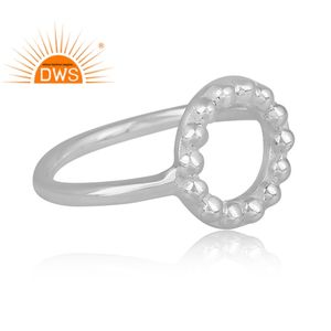 Anillo apilable de plata de ley fina de diseño hecho a mano, joyería personalizada para mujer, regalo para ella - Product Image 3