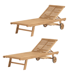 Seaside Serenity Lounger Chair Folding Sun Loungers For Beach and Pool Wooden Furniture From Indonesia - Product Image 3