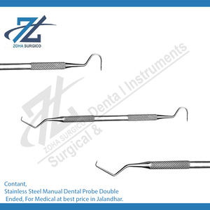 Sonde dentaire manuelle en acier inoxydable à double extrémité pour médical au meilleur prix dans les curettes dentaires à extrémité Jalandhar Gracey parodontal - Product Image 2