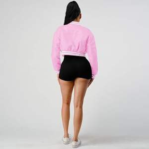 Uniforme de Baseball décontracté pour femme à manches longues veste universitaire boutonnée col montant mince toile Streetwear pour la saison d'automne - Product Image 3