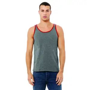 Side Seamed Retail Fit 100% Airlume Combed and Ring Spun Cotton 32 single 4.2 oz Deep/ Red Unisex Jersey Tank