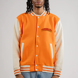 Custom Wholesale Blank Bulk Plain Unisex <b>Black</b> <b>Men</b> Women College Versity Jacket <b>Fleece</b> Baseball Letterman Varsity Jackets - Product Image 1