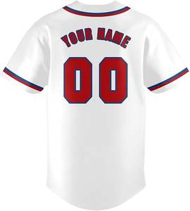 Jersey de béisbol con botón completo 100% poliéster personalizado sublimación de moda Jersey de béisbol transpirable - Product Image 3