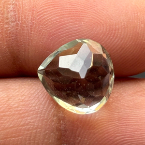 ลูกแพร์เหลี่ยมเพชรพลอยสีเขียวอเมทิสต์อินเดียตัดหลวมอัญมณีขัดสำหรับทำเครื่องประดับธรรมชาติ - Product Image 6