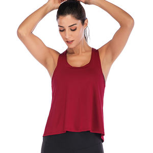 Camisetas sin mangas de calidad superior para mujer al por mayor, camisetas sin mangas de secado rápido transpirables, camisetas sin mangas de algodón y poliéster para gimnasio con colores personalizados - Product Image 1