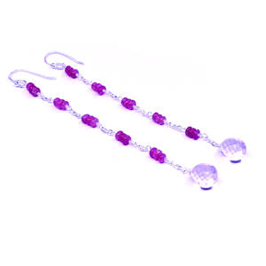 Boucles d'oreilles pendantes ajustables plaquées or minimalistes avec quartz, tendance, pour mariage, fiançailles et charme éternel, à porter au quotidien entre amies - Product Image 2