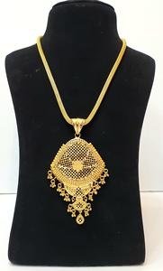 Conjunto de joyería de moda de estilo clásico chapado en oro de 24 quilates, colgante elegante para boda, fiesta, compromiso, aniversario - Product Image 2