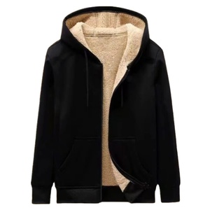 Meilleur fournisseur de vêtements décontractés oem 100% coton polaire à capuche toutes tailles hommes matériau respirant fabriqué en couleur unie hommes sweat à capuche zippé - Product Image 2