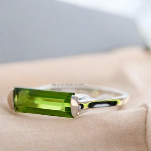 Impresionante anillo de peridoto declaración anillo de Plata de Ley 925 hecho a mano joyería de piedras preciosas naturales anillo chapado en oro para mujer - Product Image 2