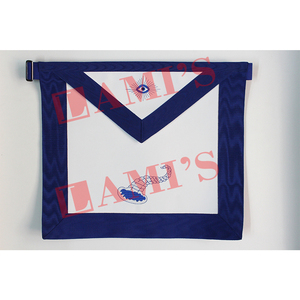 Tablier maçonnique personnalisé professionnel fait à la main pour uniforme de loge de steward senior brodé avec des insignes à coudre de paillettes - Product Image 1