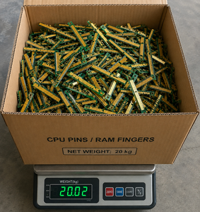 Déchets de broches de processeur et de connecteurs de RAM pour la récupération d'or de PC de bureau, boîtes de 30 kg - Product Image 1