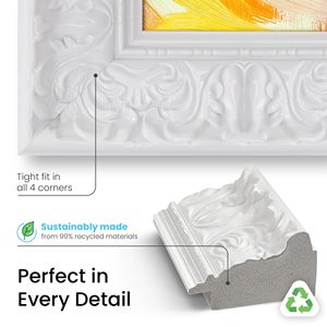 White Decorative <b>TV</b> Picture Frame for <b>Flat</b> Screen Television up to 75 Inch Radio & <b>TV</b> Accessories - Product Image 2