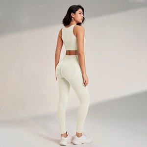 Stylish Breathable Gym Bra Yoga Leggings Set New Casual Plain Yoga Set 2025 Custom Women Yoga Set - Product Image 4
