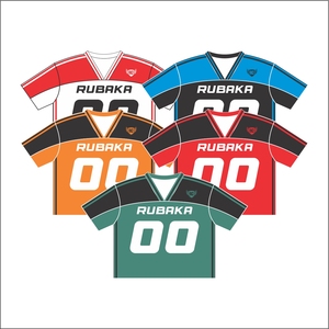 เสื้อถักคอตตอนพิมพ์ลายทางคอวีเสื้อเบสบอลผ้าคอตตอนทรงโอเวอร์ไซส์ - Product Image 1