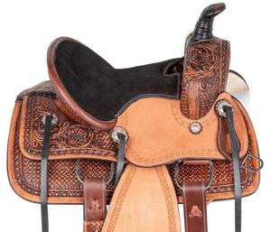 ชุดอานม้าหนังแท้คุณภาพพรีเมี่ยมเหมาะอย่างยิ่งสำหรับการแข่งแบบตะวันตกแบบมีความอดทนแบบอังกฤษสำหรับการขี่ม้า - Product Image 1