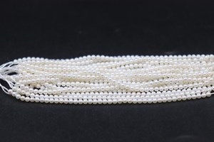 Perlas Redondas Lisas de Agua Dulce Naturales de Calidad AAA, 3mm, 5 Pulgadas, Hilo Personalizable, Peso Ajustable para la Fabricación de Joyas - Product Image 2