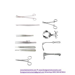 Ensemble d'instruments de laparotomie de base en acier inoxydable, outils chirurgicaux de haute qualité, approuvés CE ISO, réutilisables pour une utilisation en salle d'opération - Product Image 4