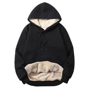 Warm Fleece <b>Lined</b> <b>Hoodie</b> for <b>Men</b> Fall Winter Heavyweight Pullover Tops Casual Hooded Sweatshirt with Pocket - Product Image 5
