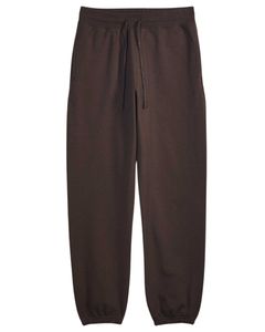 Ensemble de survêtement en molleton marron pour unisexe, sweat-shirt uni et pantalon de jogging, tenue deux pièces, mélange de coton doux, chaud pour l'hiver, design OEM - Product Image 2