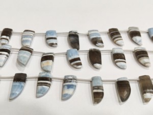 Perles en forme de couteau en opale boulder naturelle Briolette 10x21mm vendues par brin de 8 pouces de long - Product Image 4