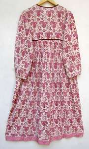 2023 collection en gros cravate teinture longue caftan col en v demi-manches rayonne tissu robe ample avec fente latérale printemps caftans - Product Image 3