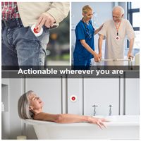 Système d'appel sans fil Daytech 5 boutons émetteurs 1 récepteur 300m pour patients, hôpitaux, maisons de retraite, restaurants
