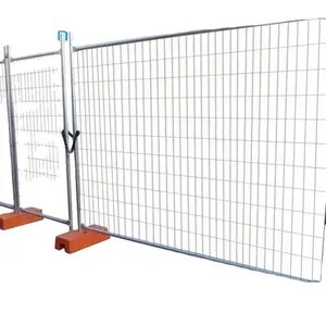 Maille de clôture en métal amovible Portable 6x12 temp Panneau de clôture temporaire de chantier de construction standard australien Mobile