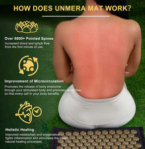 Ensemble de tapis d'acupression et d'oreillers, lin naturel de qualité supérieure et rembourrage en fibre de coco - Product Image 4