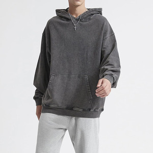 Sweat à capuche pour hommes Streetwear Sun Faded Pullover avec strass Hip Hop Style Winter Hoodies Nouveau design et personnaliser Logo Hoodies - Product Image 2