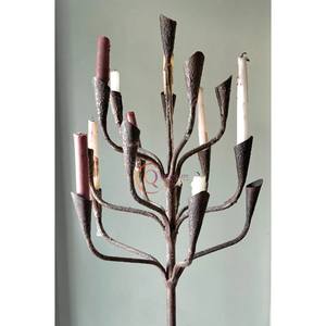 Candélabre éclaircissant d'excellente conception en métal de couleur noire Candélabre de pièce maîtresse de table unique du fabricant et de l'exportateur - Product Image 3