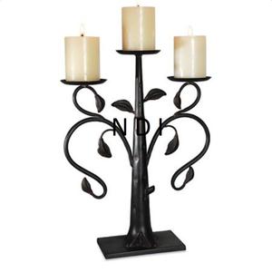 Bougeoir pilier en métal, support de bougie, bâton gravé à la main de meilleure qualité pour les dîners et les fêtes, utilisation de décoration de table - Product Image 1