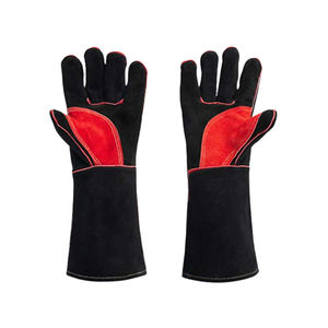 NOUVEAU Gants de sécurité industrielle en cuir pour le soudage Respirant 7 oz Epaisseur 16INCH Longueur Knit Wrist Cuff Anti-Impact Protection - Product Image 1