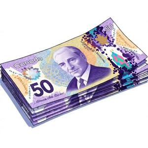 Billets de banque canadiens de qualité supérieure, ultra-minces, imperméables, en soie 0,08 mm, faux billets très demandés, durables, réutilisables, en gros - Product Image 1