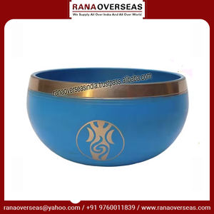 Cuenco de latón con símbolo de diosa de alta venta, tema budista de Color turquesa hecho en India para meditación, relajación, Chakra - Product Image 4
