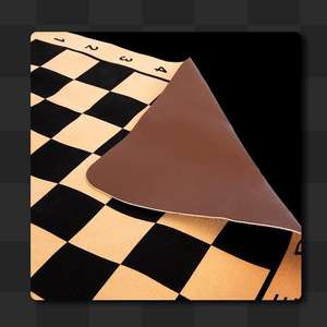 Scacchi in legno <span class=keywords><strong>Vintage</strong></span> Set e dama di gioco portatile scacchiere in pelle pieghevole scacchiere con scatola di immagazzinaggio - Product Image 6