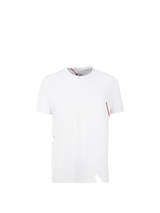 Fábrica al por mayor 230gsm 100% algodón esencial en blanco cuello redondo manga corta Camiseta para hombres Impresión de logotipo personalizado - Product Image 6