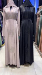 2024 Dubai hermosa ropa islámica tradicional negra para mujeres Arabia Saudita Abaya Dubai Abaya ropa musulmana ropa del Golfo