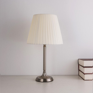 Modern LED Table <strong>Lamp</strong> for Bedroom &amp; <strong>Study</strong> Room New Home &amp; Hotel Iron Art Fabric Round Bedside Table Electric Power Supply