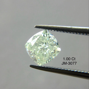 Faint Yellow Green 1.00 Carat VS2 Clarity Brilliant Cushion Cut IGI Certified Natural Loose Diamonds from India for Jewelry Use - Product Image 1