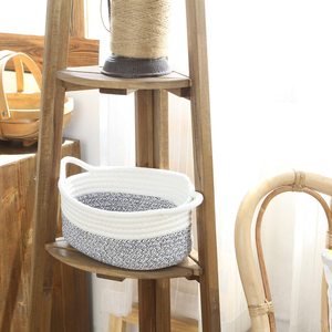 Durable <b>Basket</b> Cotton <b>Rope</b>, Large Blanket <b>Basket</b> <b>Laundry</b> Hamper for Throws, Pillows, Blanket OEM Made in Vietnam - Product Image 3