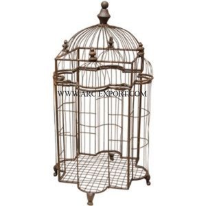 Muebles para casa de mascotas de hierro de malla de alambre y madera de Color blanco diseño de lujo jaulas de pájaros decorativas para interiores grandes mascotas de alta calidad - Product Image 2