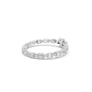 11.34 CT Lab Diamond Tennis Bracelet <b>Emerald</b> & Brilliant Cut 18KT 14KT 10KT Gold Rose Yellow White Women's Classic Wedding - Product Image 6