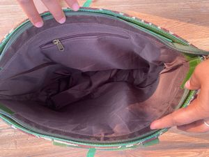 กระเป๋าผ้าแจ็คการ์ดหนังแท้งานทำมือดีไซน์วินเทจใหม่อเนกประสงค์ - Product Image 5