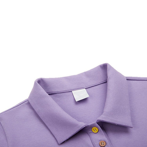 OEM logotipo personalizado mujeres Polo manga corta Camisa personalizada transpirable deportes Golf crop top up slim fit camisa - Product Image 3