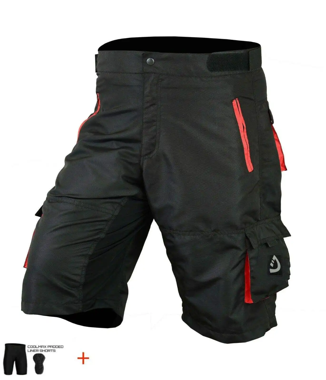 Tùy Chỉnh Người Đàn Ông Căng 100% Polyester Độn Mtb Đi Xe Đạp Hàng Hóa Quần Short Đường Mòn Cưỡi Xuống Dốc Quần Short Quần