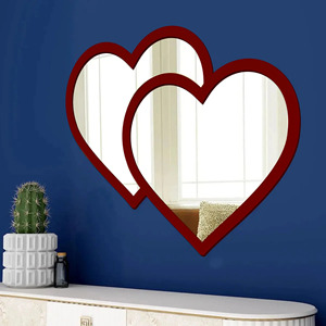 Miroir mural moderne et élégant en forme de coeur Accent de maison romantique et élégant pour n'importe quelle pièce - Product Image 3