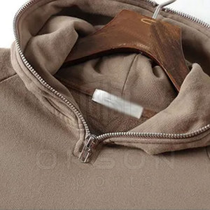 Pull à capuche personnalisé pour hommes de haute qualité 100% coton avec broderie dégradée solide décontracté grande taille délavage minéral d'hiver - Product Image 4