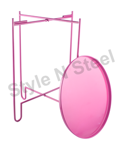 Support de table basse rose pliable utilisé pour la table basse de conception de plaque de cuisine de bureau à domicile avec la couleur unique de revêtement de puissance - Product Image 3