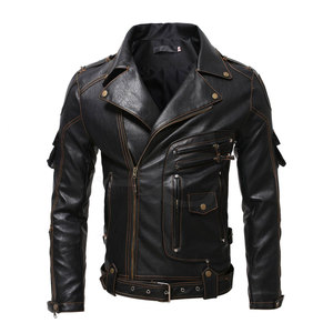 Men's Genuine Leather <b>Jacket</b> Breathable <b>Slim</b> <b>Fit</b> Men's Leather Fashion Leather <b>Jacket</b> for Men - Product Image 1